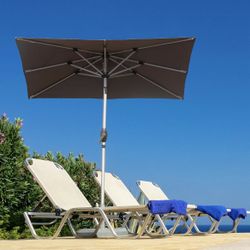 6' x 4' Rectangular Patio Umbrella 