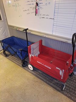 2 COLLAPSIBLE PORTABLE WAGONS TOGETHER FOR 80