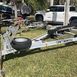 Continental Galvanized Dual Axels Trailer Up To 24’ Boat. Registration. All Components Are  In Working Order. Ready To Load…