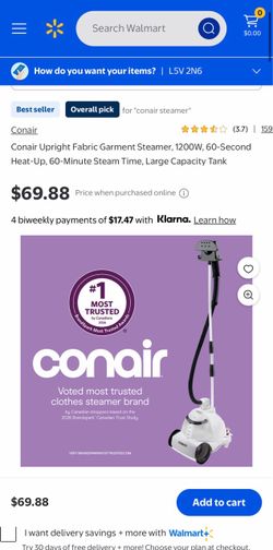 Conair Upright Fabric Garment Steamer 1200W