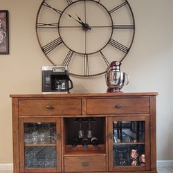Ashley furniture buffet table with wine rack
