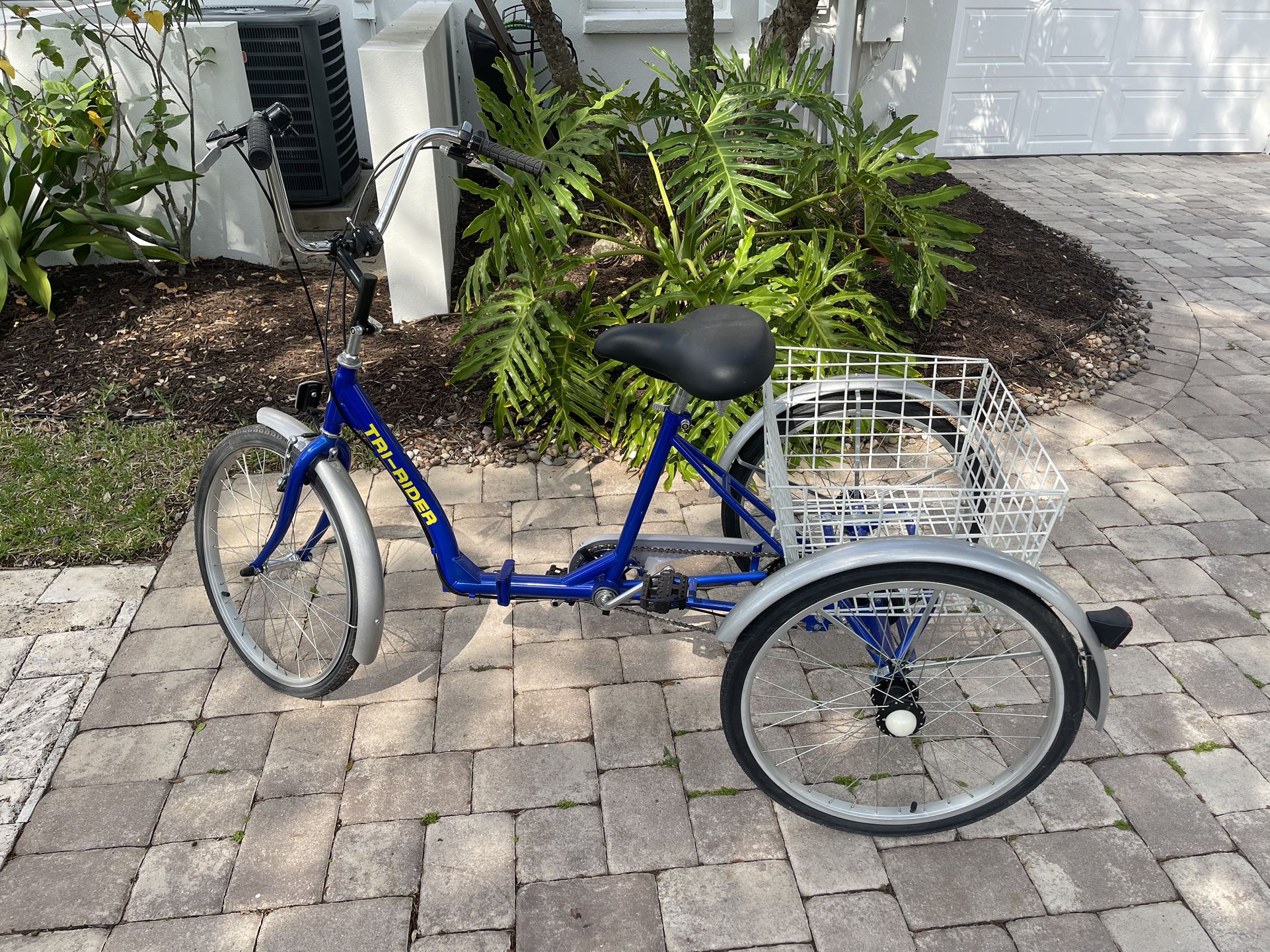 Belize Tri-Rider 6 Speed 24” Folding Low Step Adult Tricycle 