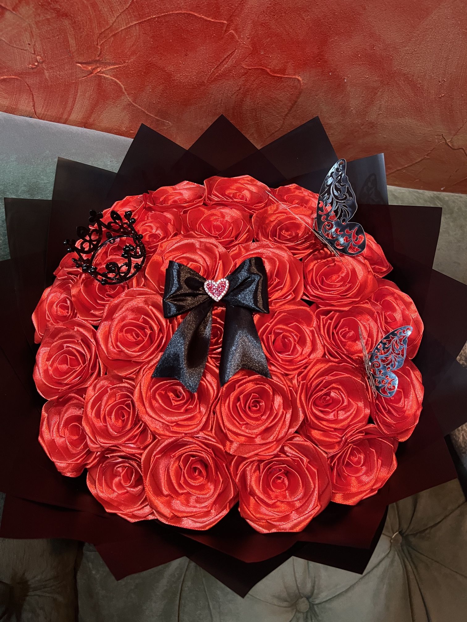 30 count ribbon roses bouquet