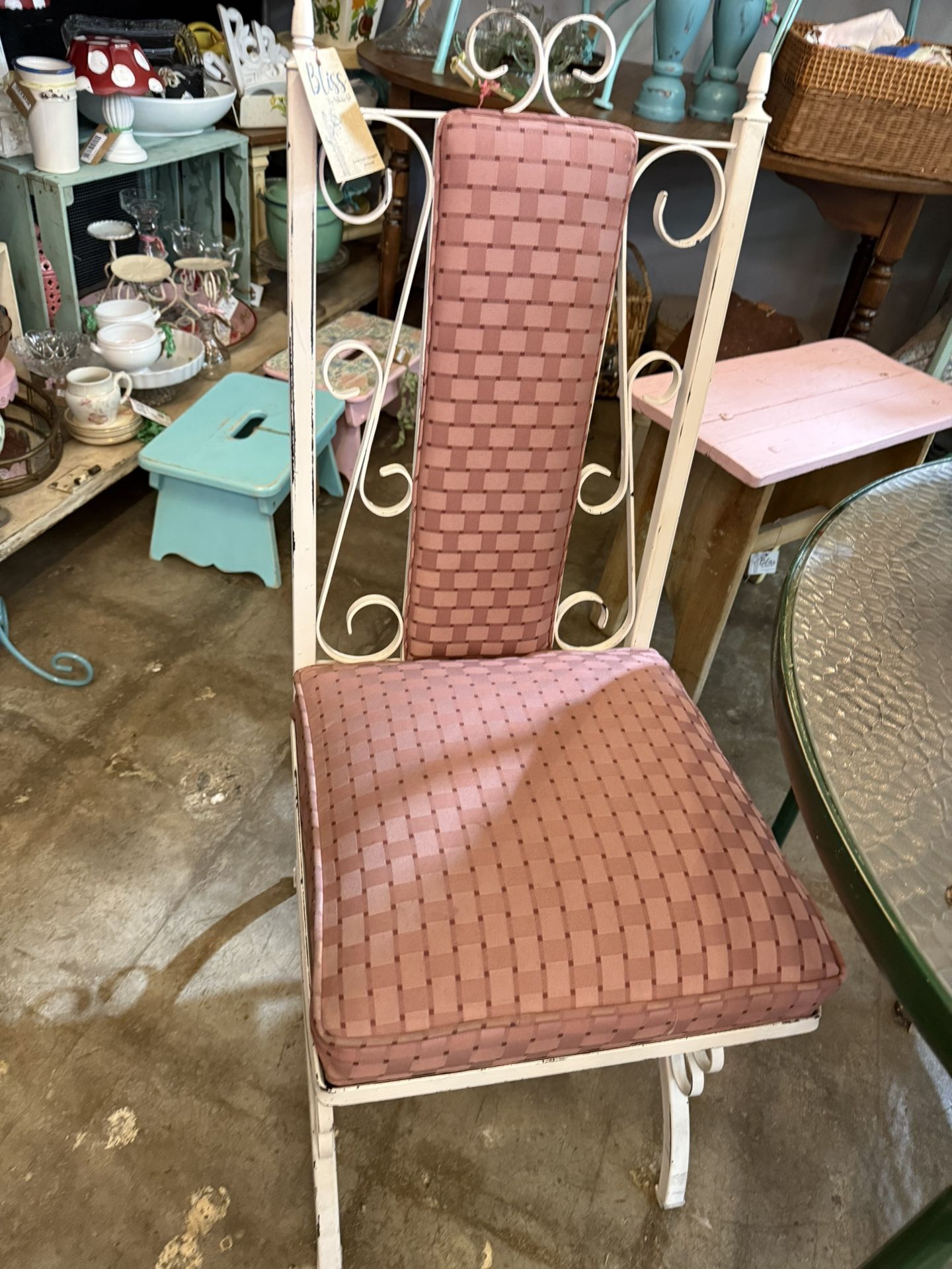 Metal Cushioned Chair