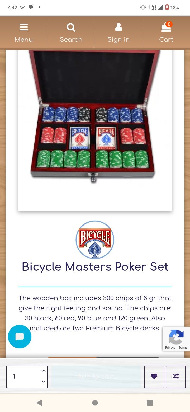 Bicycle Master Poker Set