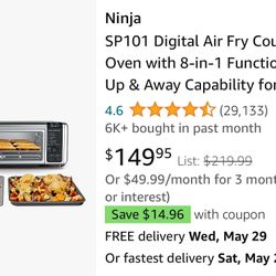 Ninja 8-1 Toaster, Air fryer And Oven