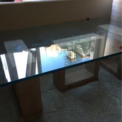 Modern glass coffee table