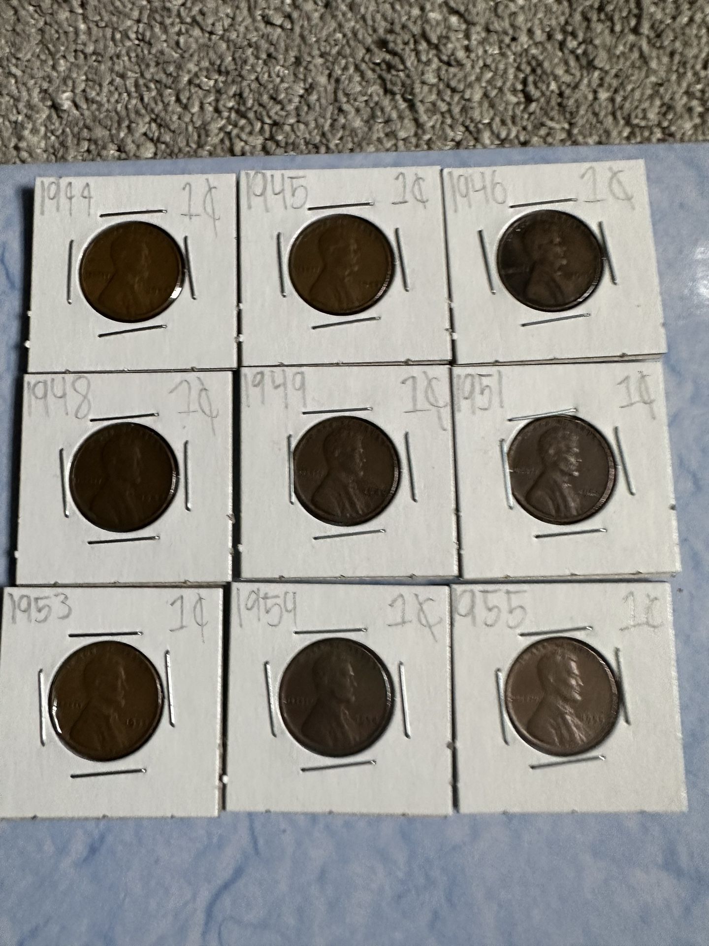 9 Lot Lincoln Wheat Penny $15