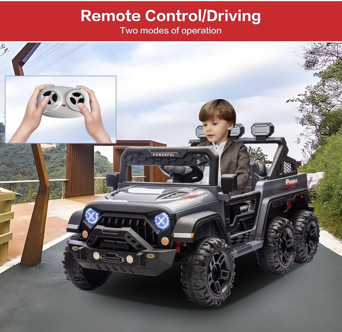 Kids electric Jeep - 6x6 with Remote Control