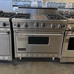 Viking 36”Wide All Gas Range Stove With Griddle 