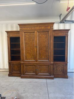 Ethan Allen Solid Wood 3-Piece Entertainment Center / Wall Unit