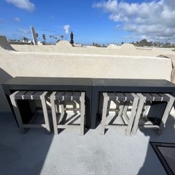 2 - Designer Cement Console Tables