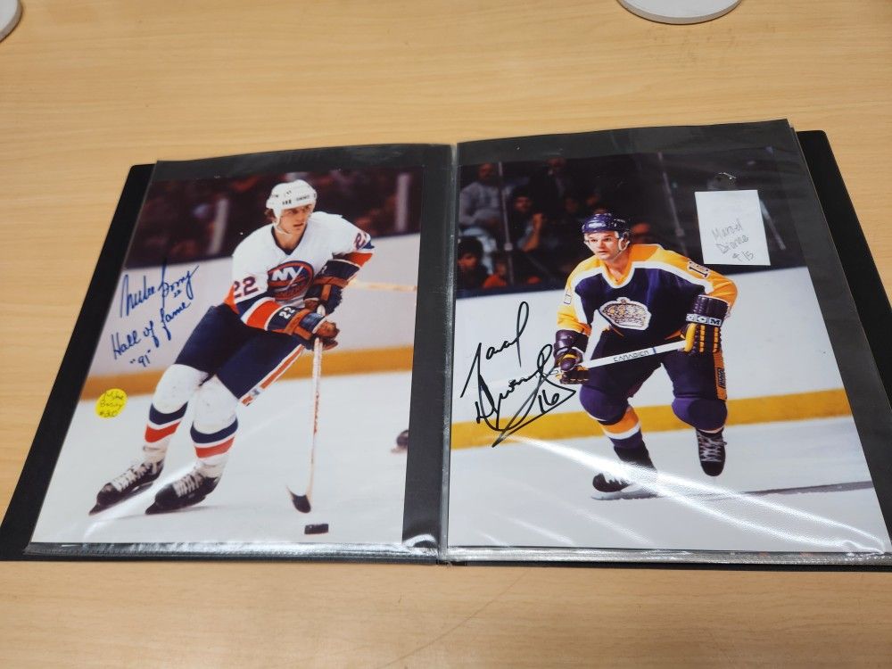 Entire Binder Of Signed Hockey Photos-$20 Each!