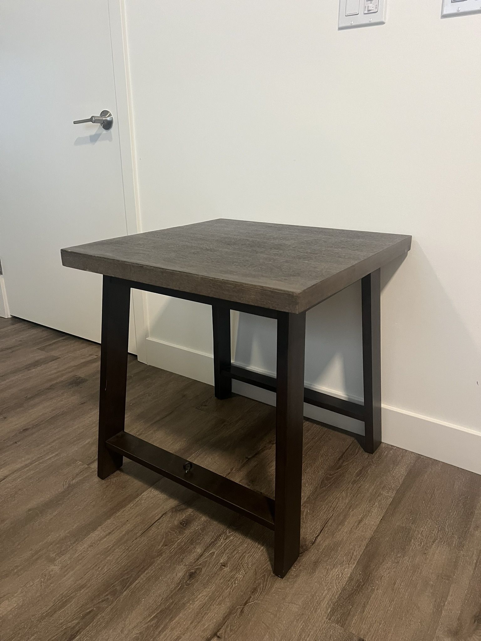 Grey Wood End Table