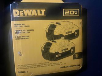 DeWalt 20V Max 5Ah Lithium Ion Battery 2-Pack