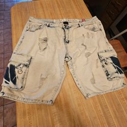 W42 Premium Denim B&B Cargo Shorts