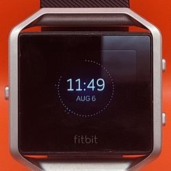 Fitbit Blaze Smart Fitness Watch, Black/Silver, Band Size L/G