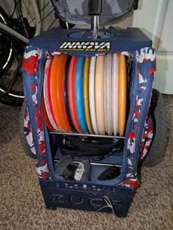 Zuca Compact Disc Golf Cart with Accessories