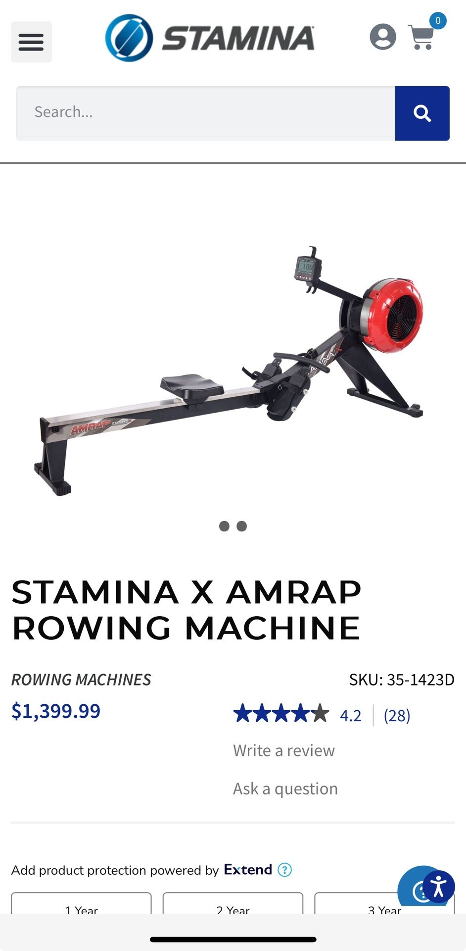 AMRAP Stamina X Air rowing machine