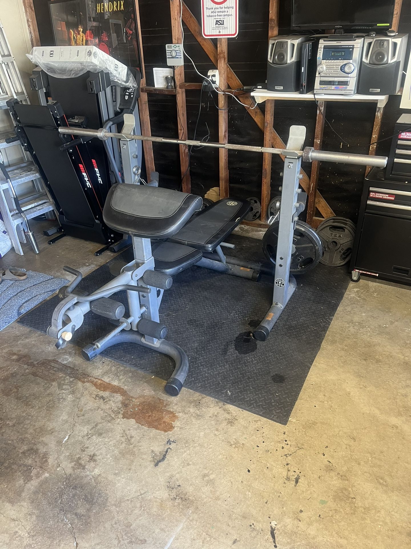Workout Equipment, Bench Press, Barbell, Weights