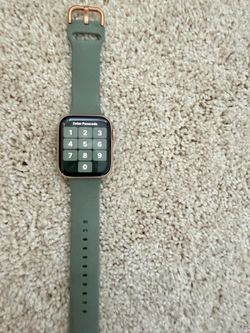 Apple Watch with Green Sport Band
