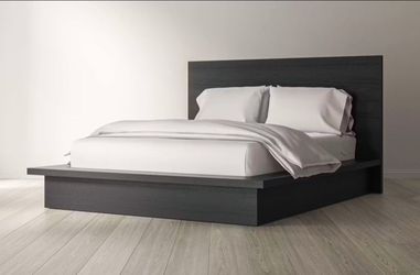 Queen Bed - Saatva Matera Bed Frame, Black Oak - Brand New, $1200