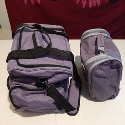 2 Purple Storage Or Travel Bags