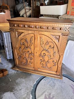 Very Old Solid Wood Cabinet