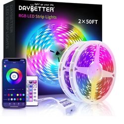 DAYBETTER Led Strip Lights, 100Ft Light Strips with App Control Remote