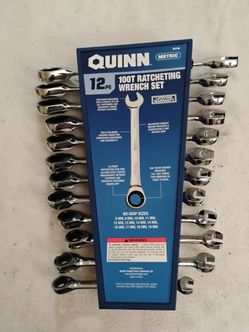 Quinn Metric 12pc 100T Ratcheting Wrench Set