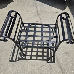 Beautiful Vintage Iron Victorian Dark Academia Style Bench