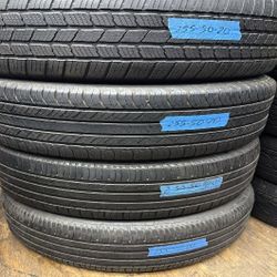255 50 20 MICHELIN SET OF 4 USED WITH 80% TREAD REMAINING.
