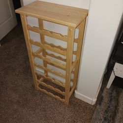 Clean New Large Wine Rack 28 Bottles Wooden Must Pick Up Broadway And APACHE BUCKEYE AZ CASH ONLY PLS  $45 Firm 