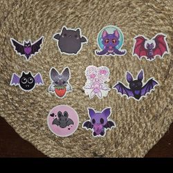 10 Bat Stickers 
