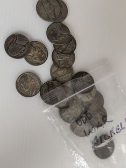 One assorted lot Silver War Nickels (1942 to 1945) 19 total
