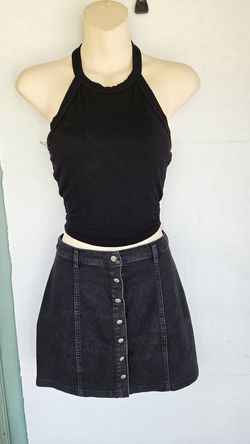 BLACK JEAN SKIRT MID TANK TOP $5 EACH