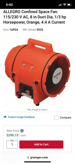 Allegro Confined Space Fan