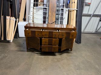 Wood Dresser Credenza with Multiple Drawers