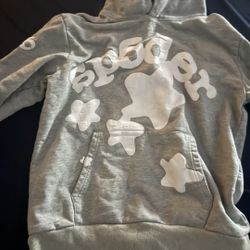 gray sp5der hoodie