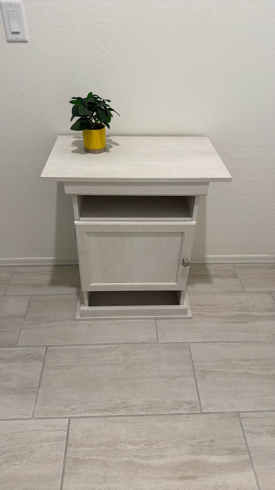 White Beige Side Table
