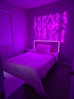 Final Price $150 LED Full Size Frame and Memory Foam Mattress included