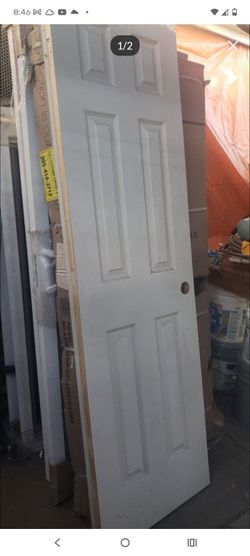 24x80 interior door solid core left hand available now,ready for install