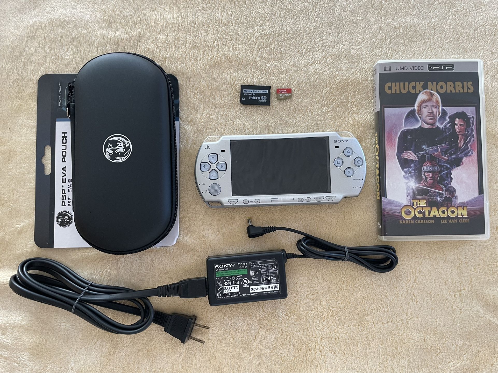 Sony PlayStation Portable Psp 2001 Silver w/ 7000+ Games Saved