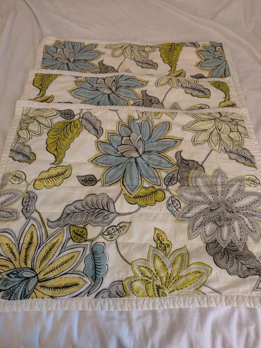 3 Standard Size Cotton Pillow Shams By Threshold