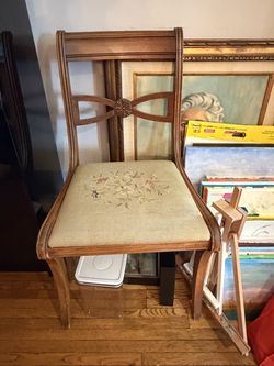 Antique Hand-Embroidered Chair