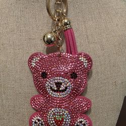 PINK BEAR KEYCHAIN