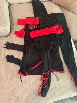 Black and Red Ninja Halloween Costume Set