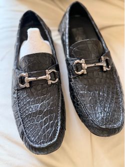 Ferragamo Men Crocodile Mocassins