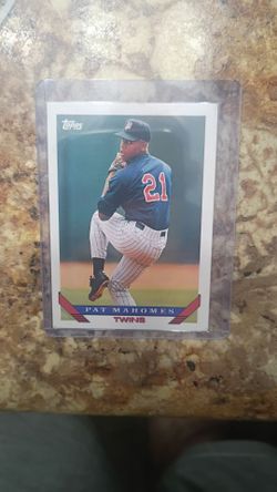 Topps Pat Mahomes Minnesota Twins Baseball Card