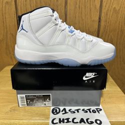 Air Jordan Retro 11 Legend Blue Columbia 2024 GS Kids Size 7Y 378038-104 NEW